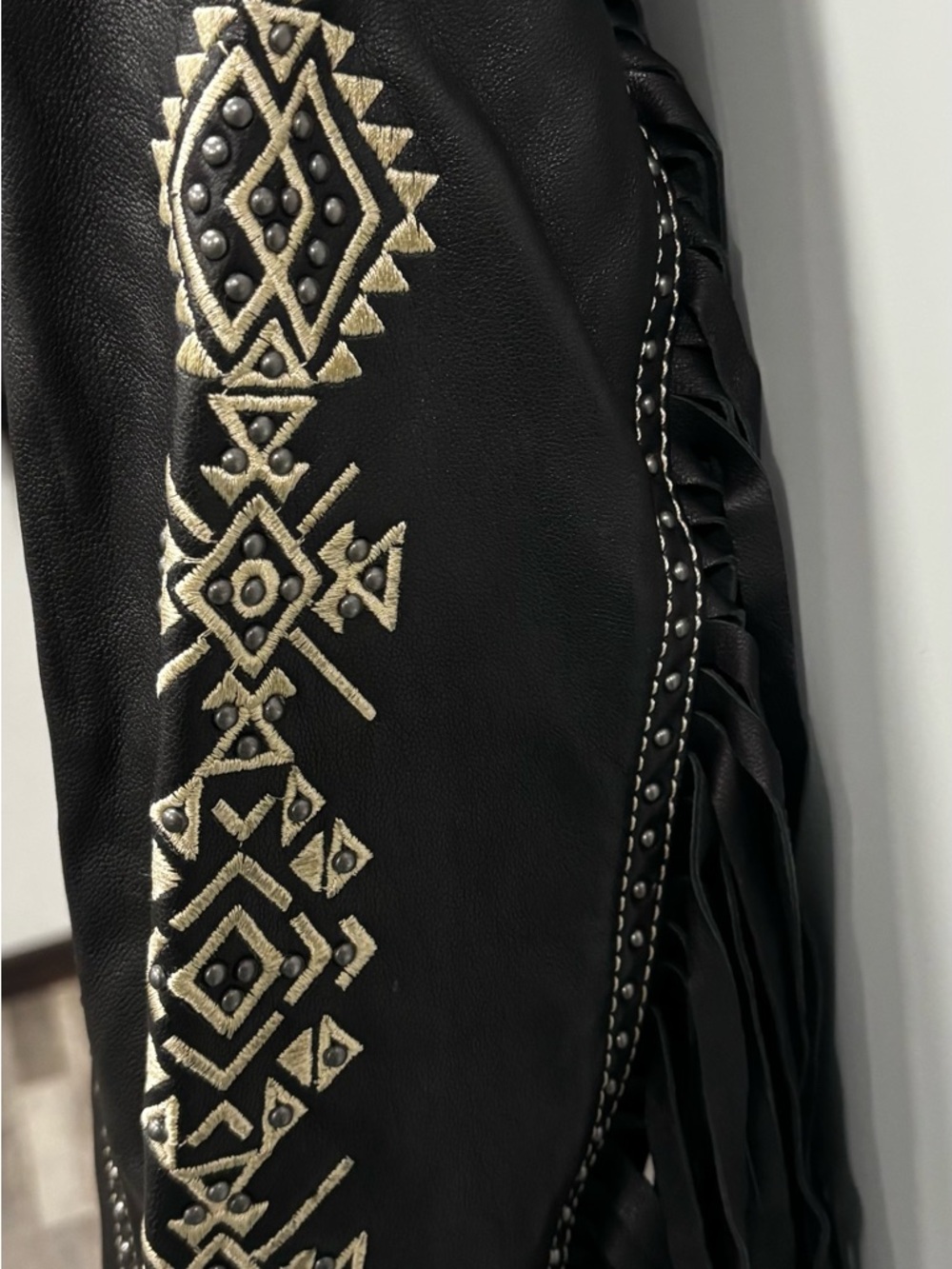 Free People Mauritius Francy Fringe Leather Jacket  NWT Size 9/10 Sold Out - Picture 6 of 16